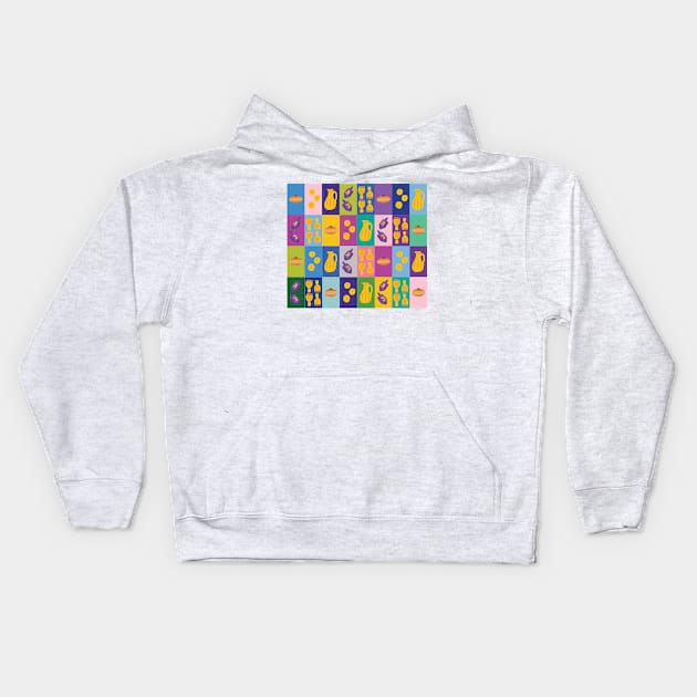 Chanukah Smorgasbord Cool Mix Kids Hoodie by TillaCrowne